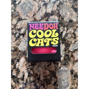 NeeDoh Cool Cats Pet Me Pink Squishy Squeeze Toy New